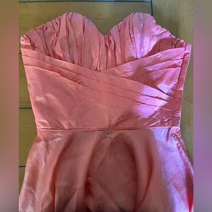 Vintage pink tea length dress with shawl